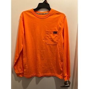 Wrangler Workwear Men's Long Sleeve Heavyweight Pocket T-Shirt, Size S